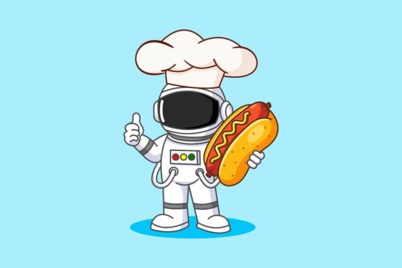 Astronaut Chef with Hot Dog