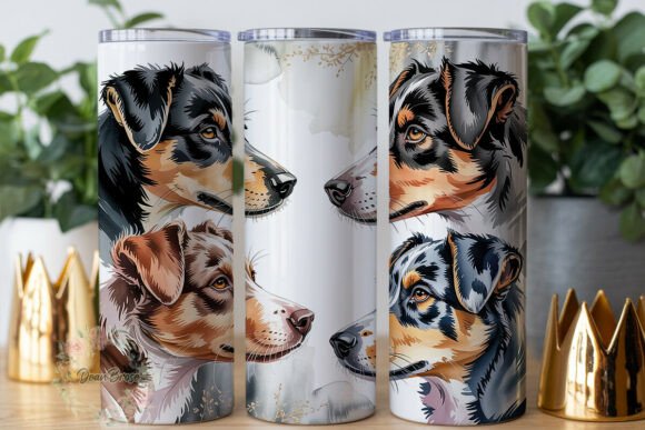 Cattle Dog Watercolor Art 20oz Tumbler