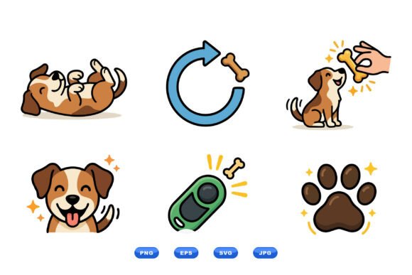 Cute Dog Playful Clipart Pack