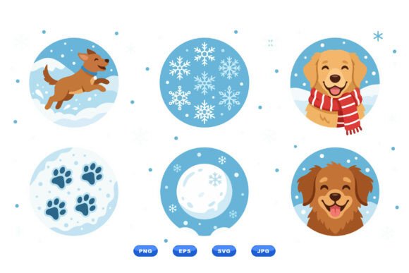 Cute Winter Dog Clipart Review
