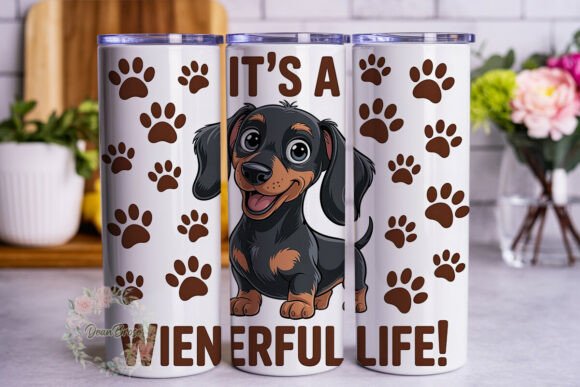 Dachshund Dog Paw Print 20oz Tumbler