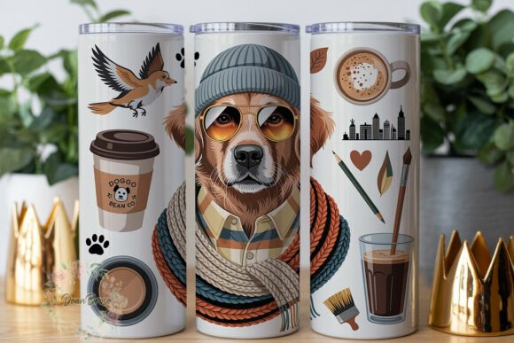 Dog Coffee Lover 20oz Tumbler Wrap