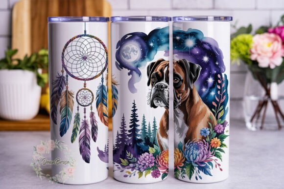 Mystical Boxer Dog Dreamcatcher 20oz Tum