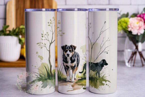 Schnauzer Dog Watercolor Art Tumbler