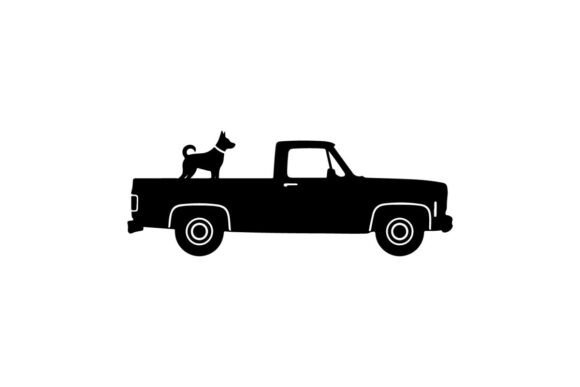Silhouette of a Dog Riding in the Back O