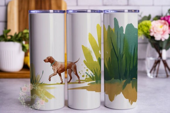 Vizsla Dog Watercolor Path 20oz Tumbler